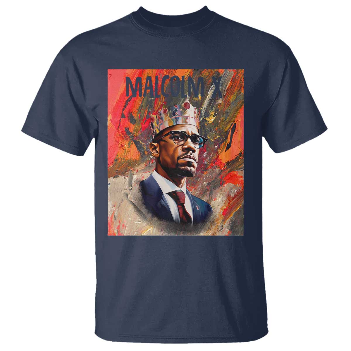 Malcolm X T Shirt King Hip Hop Aesthetic Art Black Civil Rights