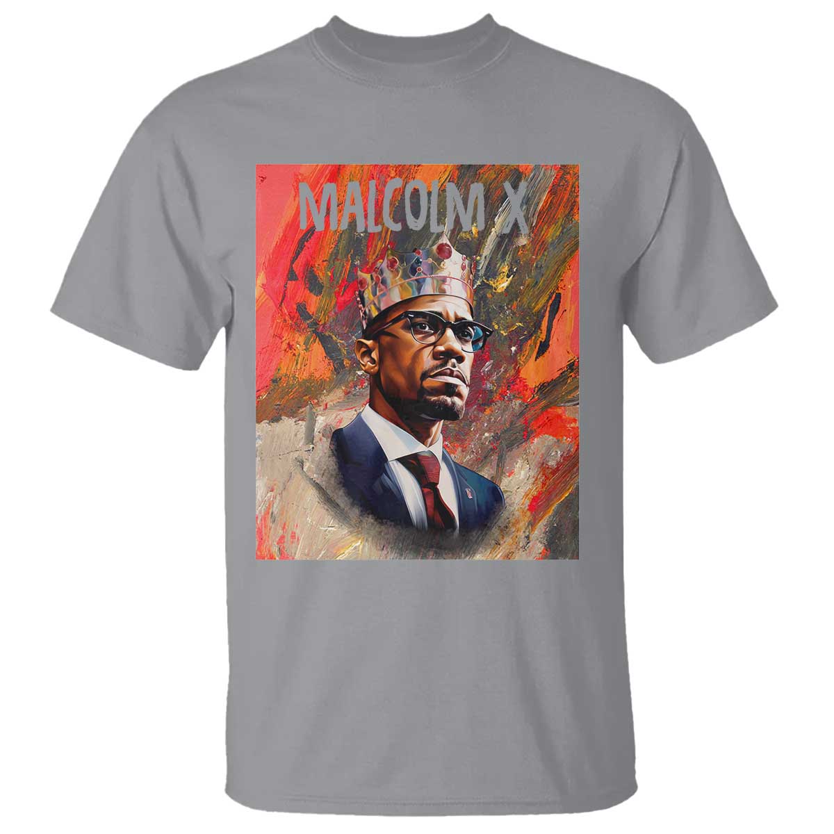 Malcolm X T Shirt King Hip Hop Aesthetic Art Black Civil Rights