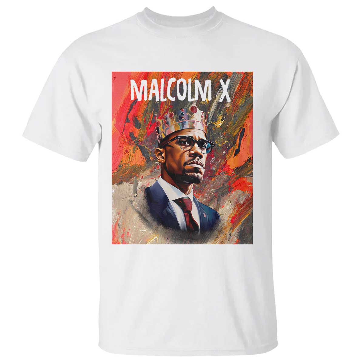 Malcolm X T Shirt King Hip Hop Aesthetic Art Black Civil Rights