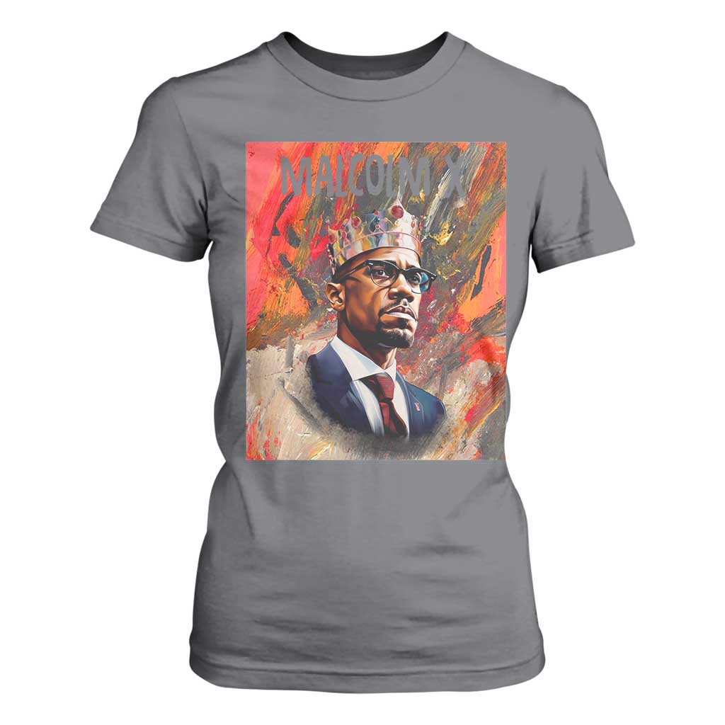Malcolm X T Shirt For Women King Hip Hop Aesthetic Art Black Civil Rights