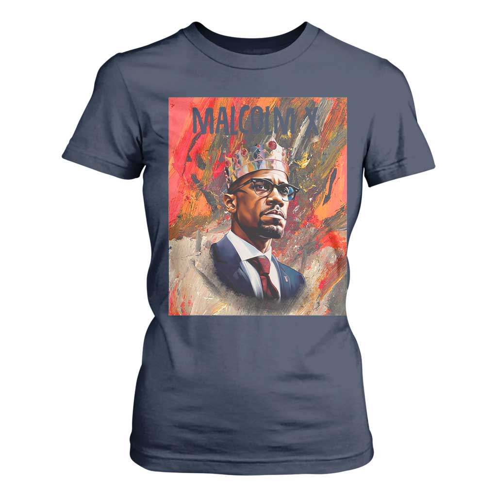 Malcolm X T Shirt For Women King Hip Hop Aesthetic Art Black Civil Rights