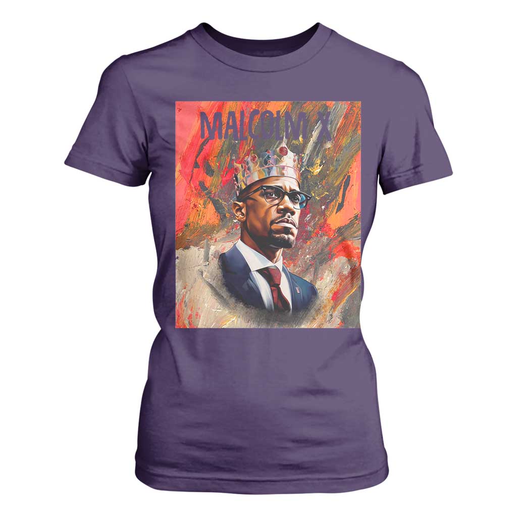 Malcolm X T Shirt For Women King Hip Hop Aesthetic Art Black Civil Rights