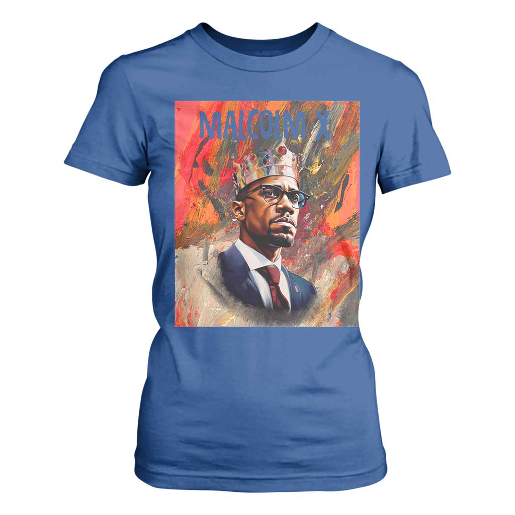 Malcolm X T Shirt For Women King Hip Hop Aesthetic Art Black Civil Rights