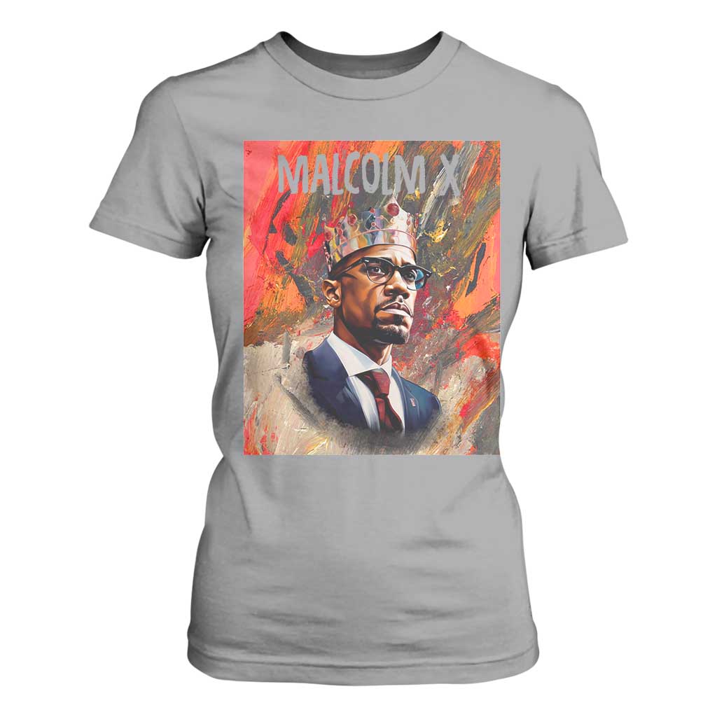 Malcolm X T Shirt For Women King Hip Hop Aesthetic Art Black Civil Rights