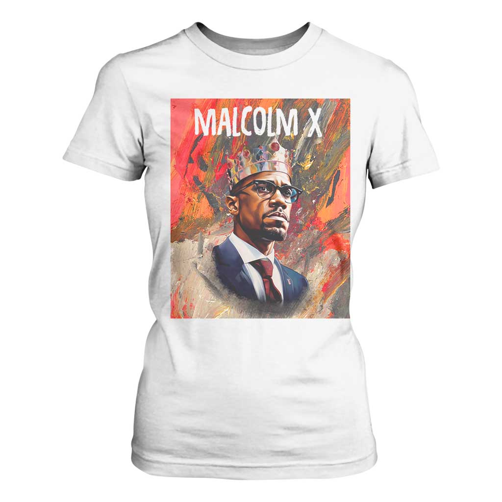 Malcolm X T Shirt For Women King Hip Hop Aesthetic Art Black Civil Rights
