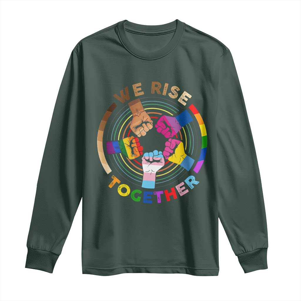 Black History Month Long Sleeve Shirt We Rise Together Equality Awesome Melanin LGBT