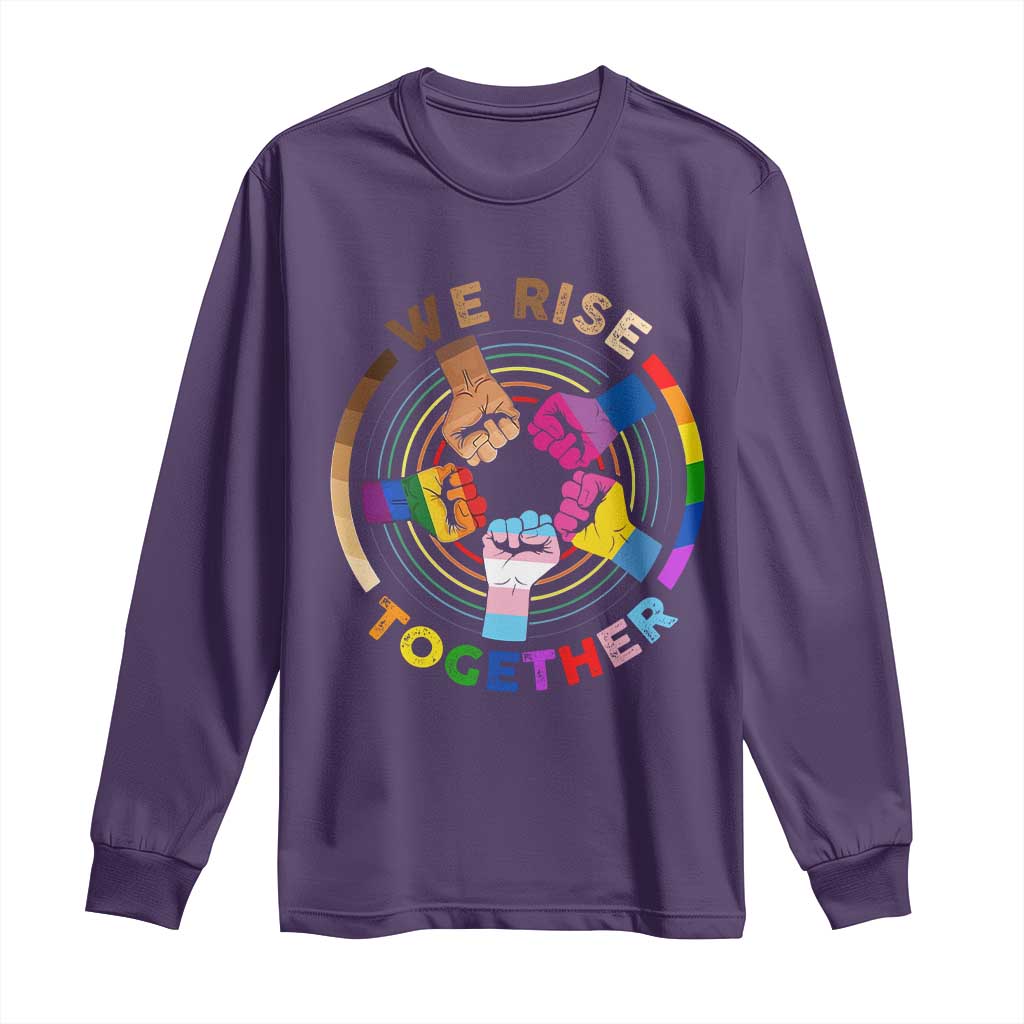 Black History Month Long Sleeve Shirt We Rise Together Equality Awesome Melanin LGBT