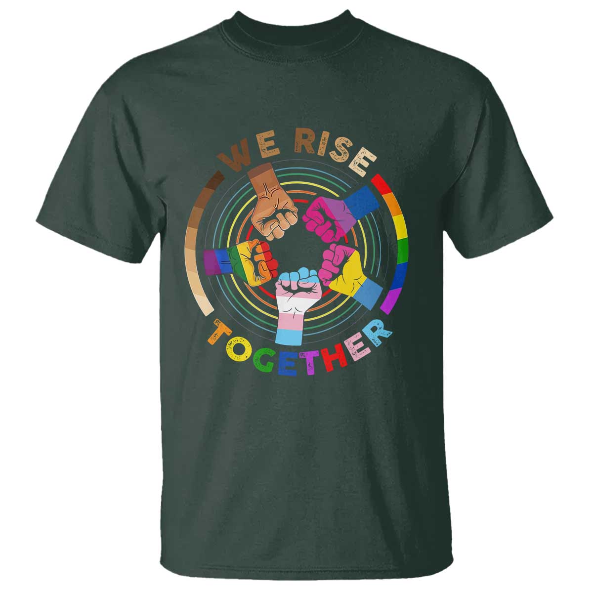 Black History Month T Shirt We Rise Together Equality Awesome Melanin LGBT