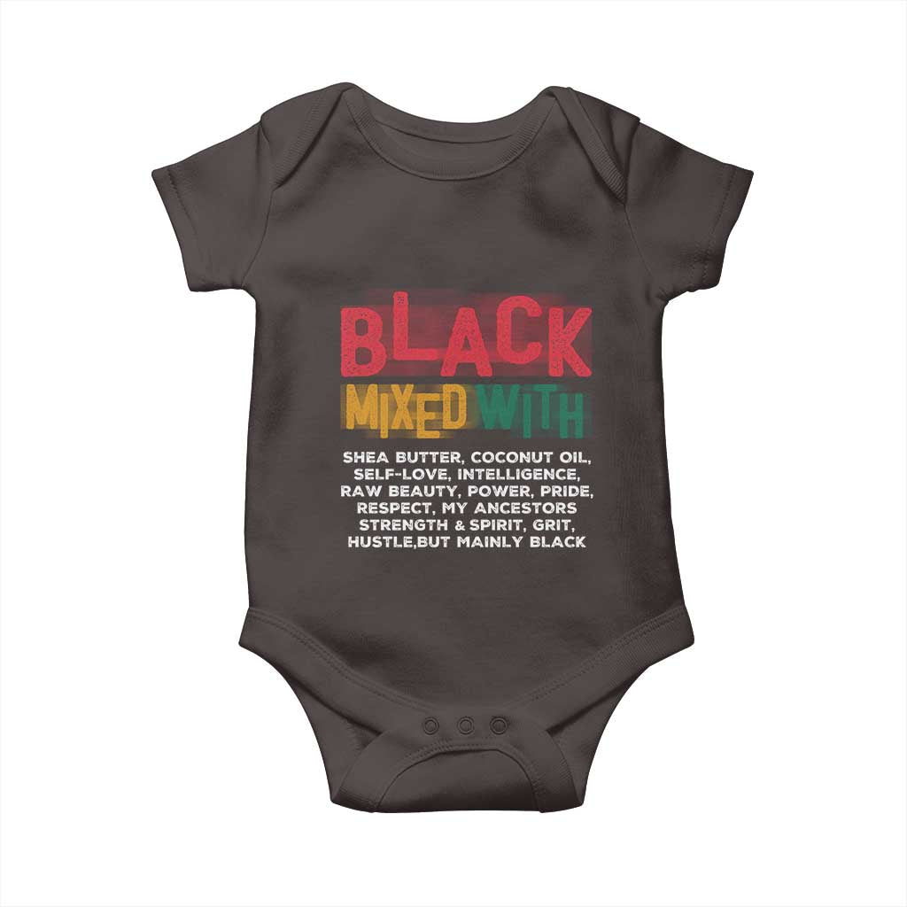 Black Pride Baby Onesie Yes I'm Mixed With Black