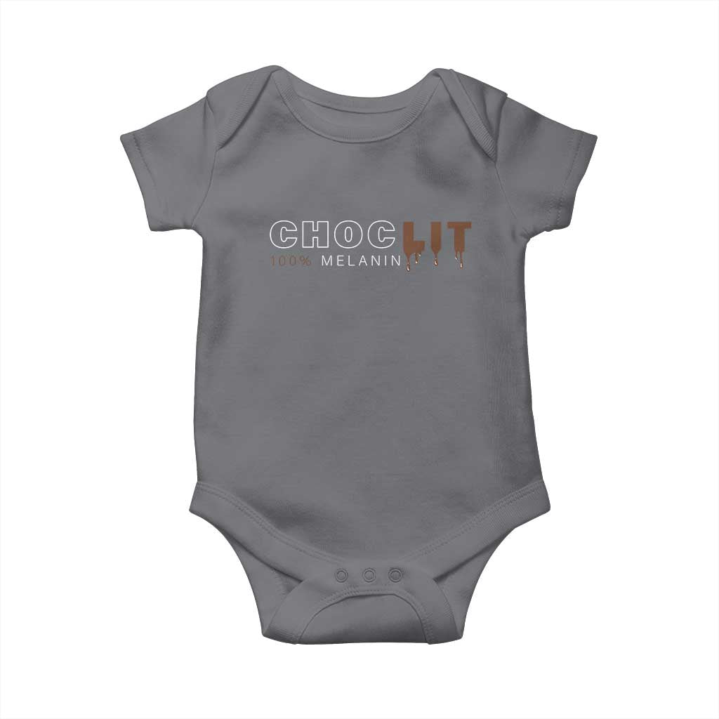 Black Pride Baby Onesie Choclit 100% Melanin African American Afro