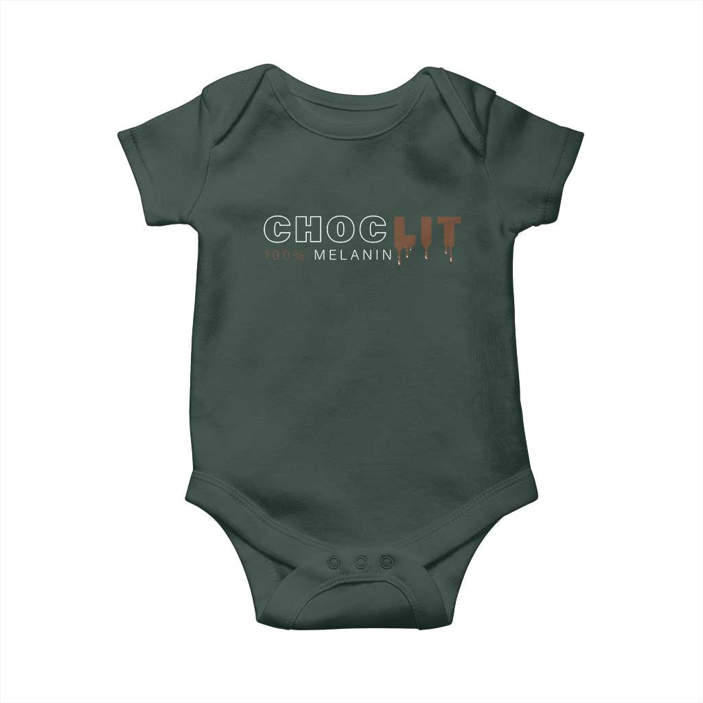 Black Pride Baby Onesie Choclit 100% Melanin African American Afro
