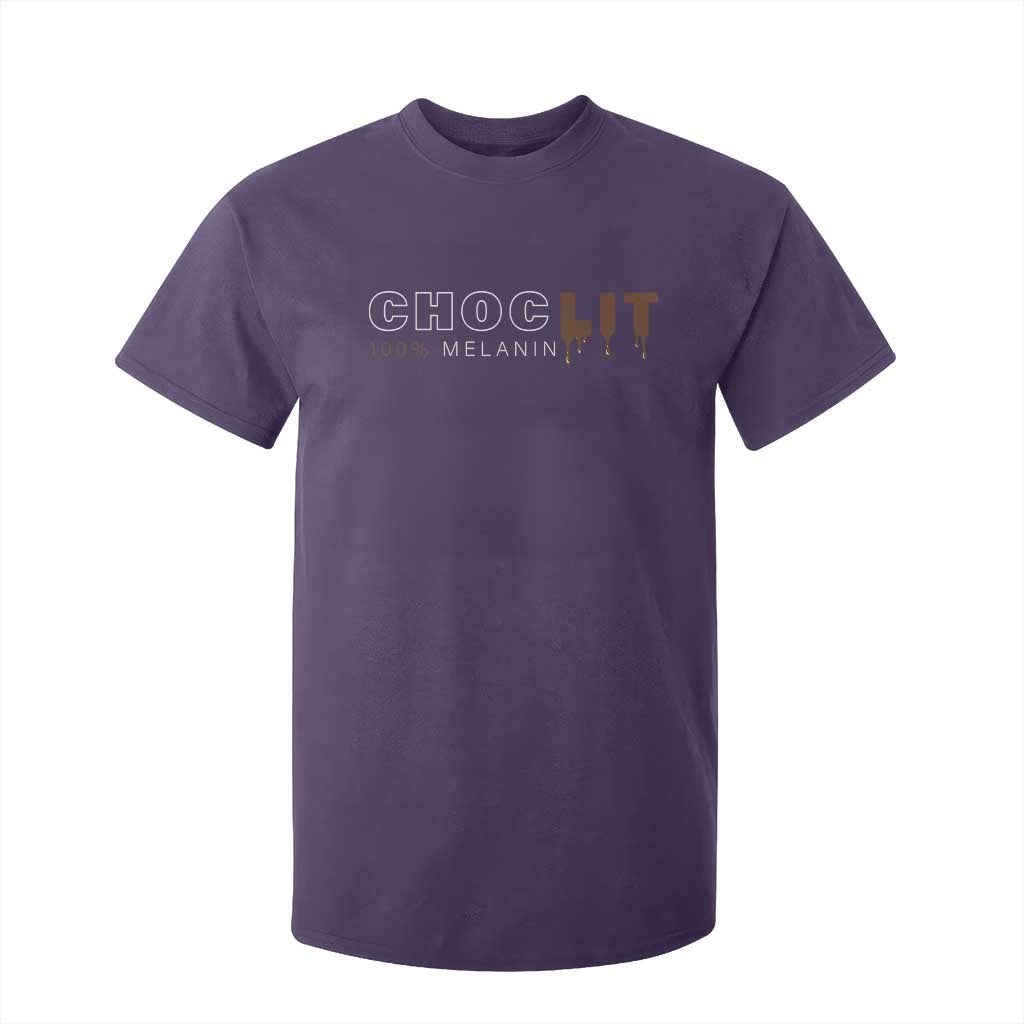 Black Pride T Shirt For Kid Choclit 100% Melanin African American Afro