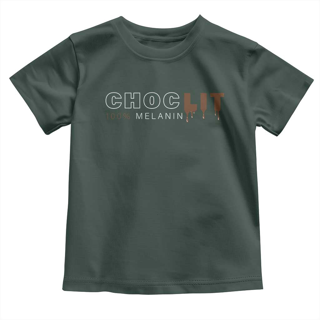 Black Pride Toddler T Shirt Choclit 100% Melanin African American Afro