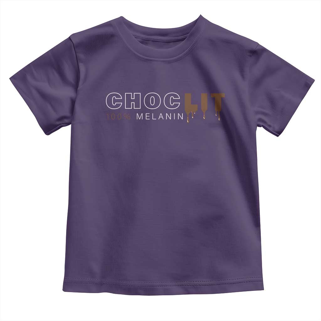 Black Pride Toddler T Shirt Choclit 100% Melanin African American Afro