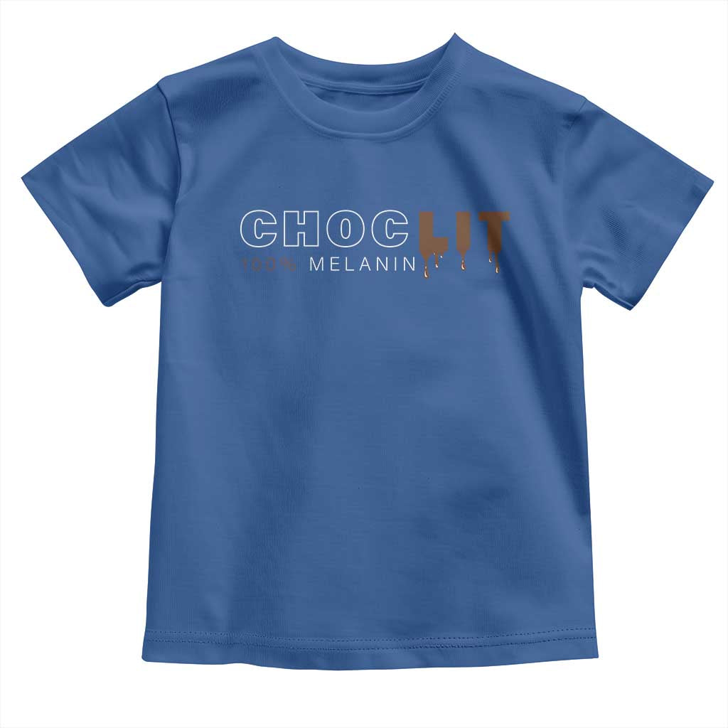 Black Pride Toddler T Shirt Choclit 100% Melanin African American Afro