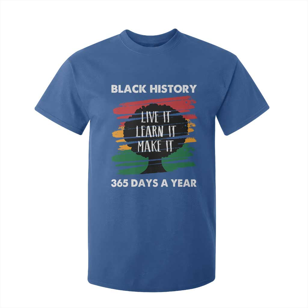 Black History Inspirational T Shirt For Kid Live It Learn It Make It African American