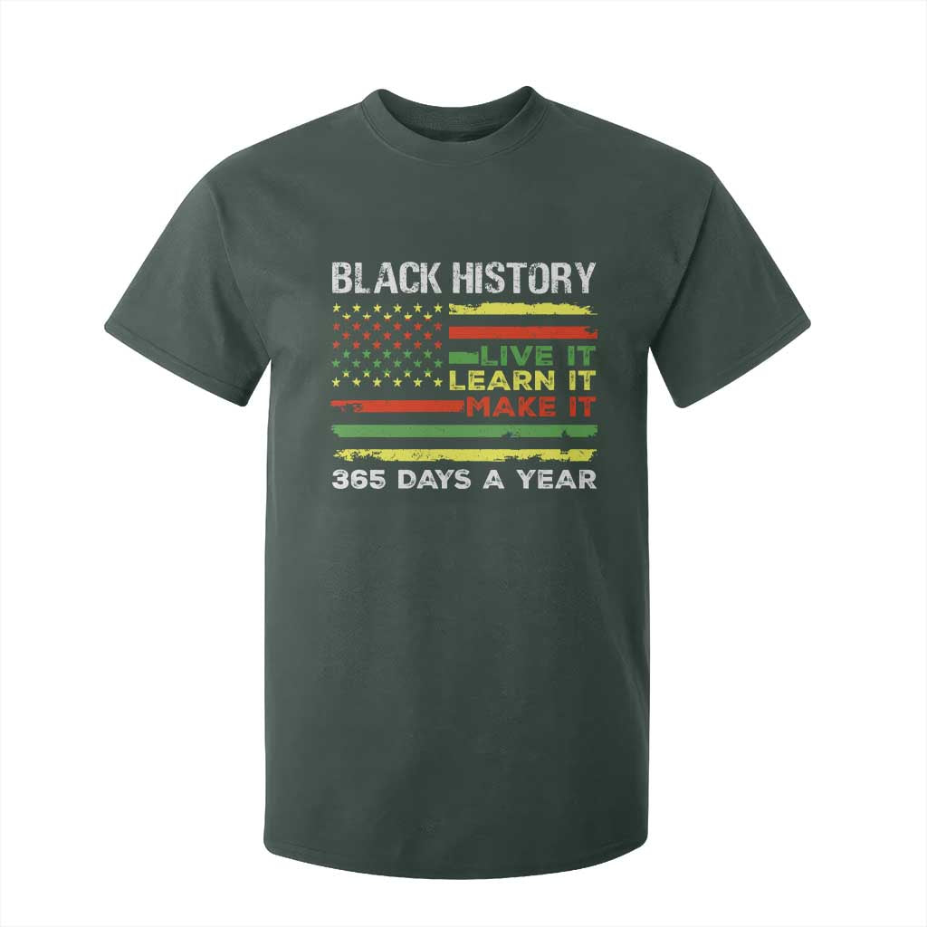 Black History Month T Shirt For Kid Live It Learn It Make It African American