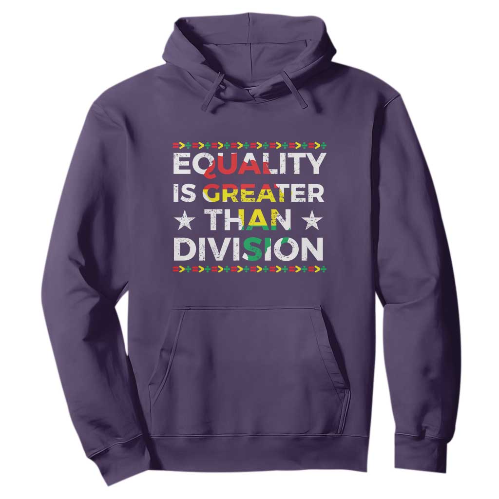 Black History Month Hoodie Equality Is Greater Than Division
