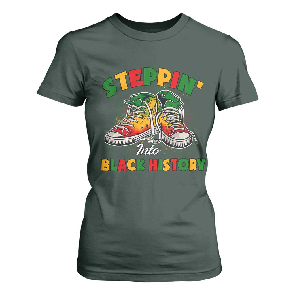 Stepping Into Black History Month T Shirt For Women