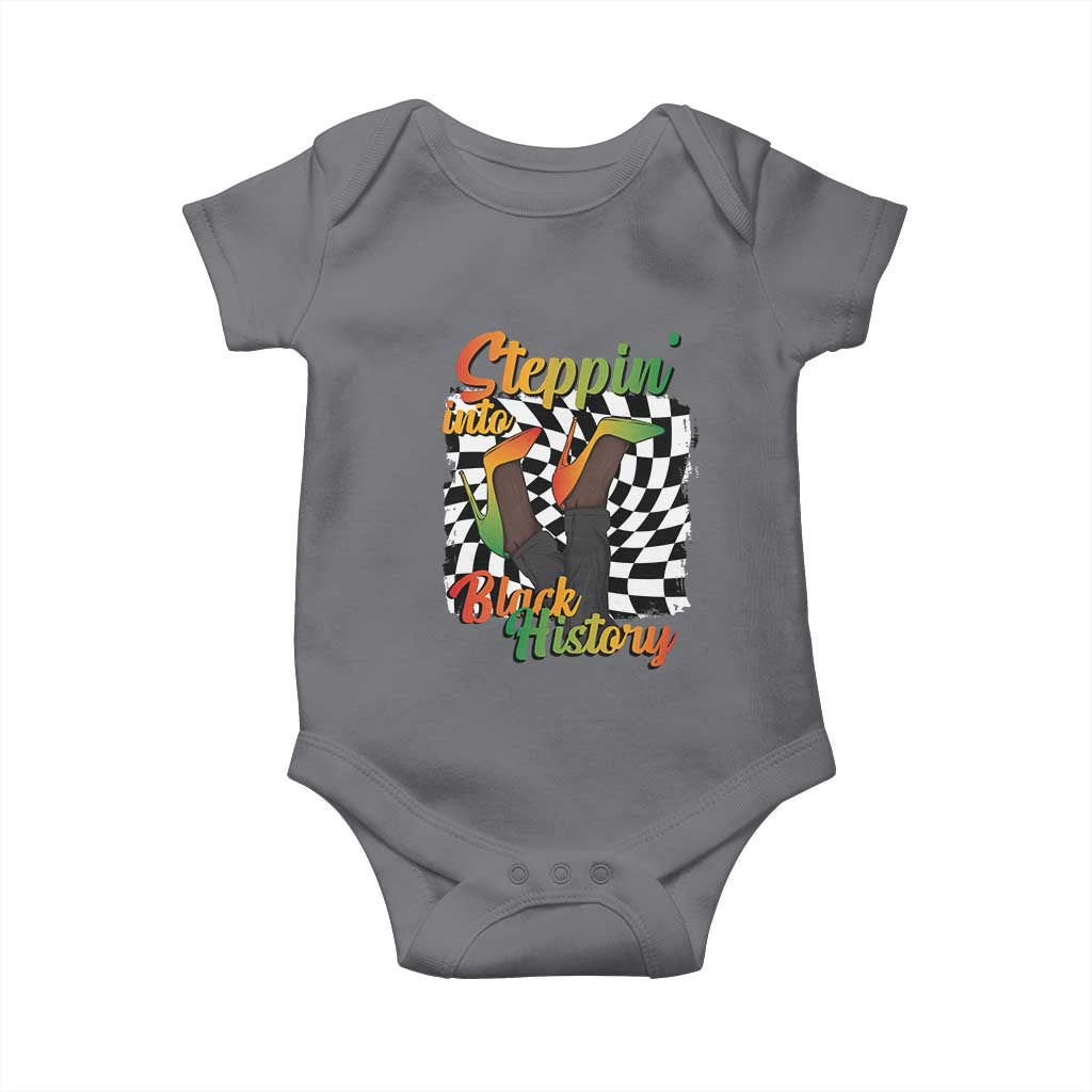 Stepping Into Black History Month Baby Onesie African American Women Melanin Pride