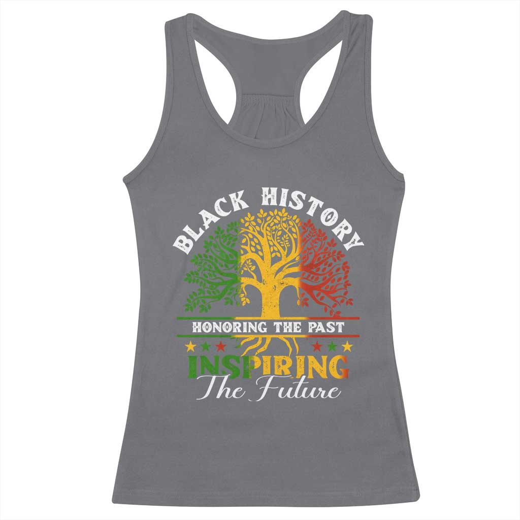 Black History Month Racerback Tank Top Honoring The Past Inspiring The Future