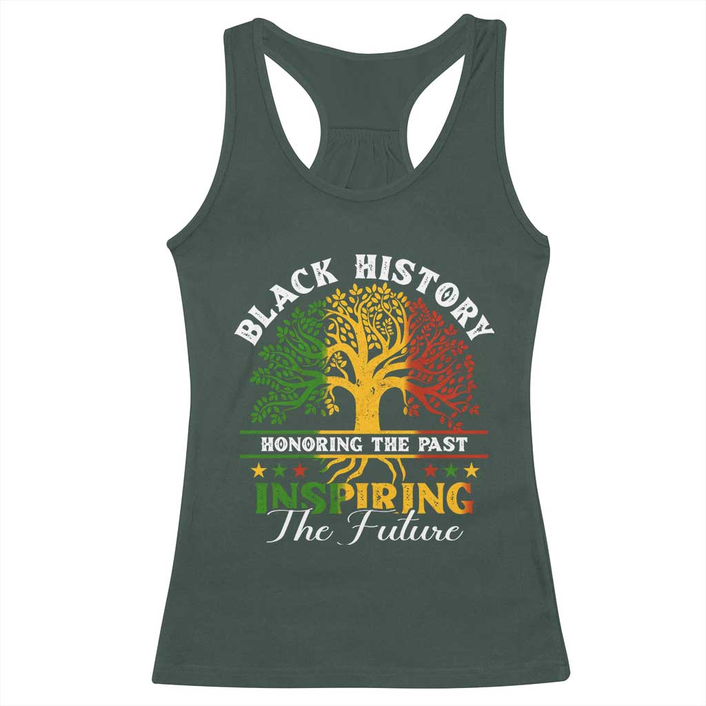 Black History Month Racerback Tank Top Honoring The Past Inspiring The Future