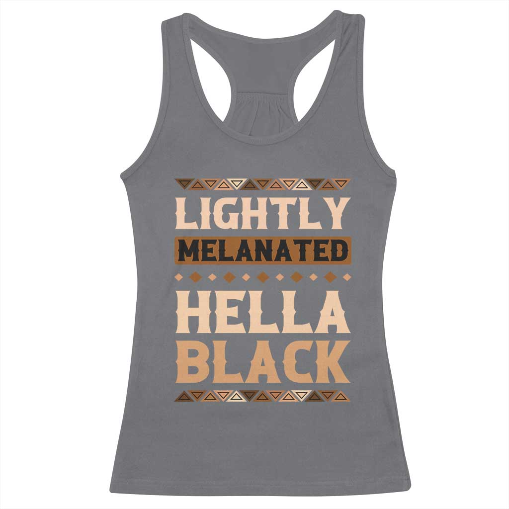 African Melanin Pride Racerback Tank Top Lightly Melanated Hella Black Black History