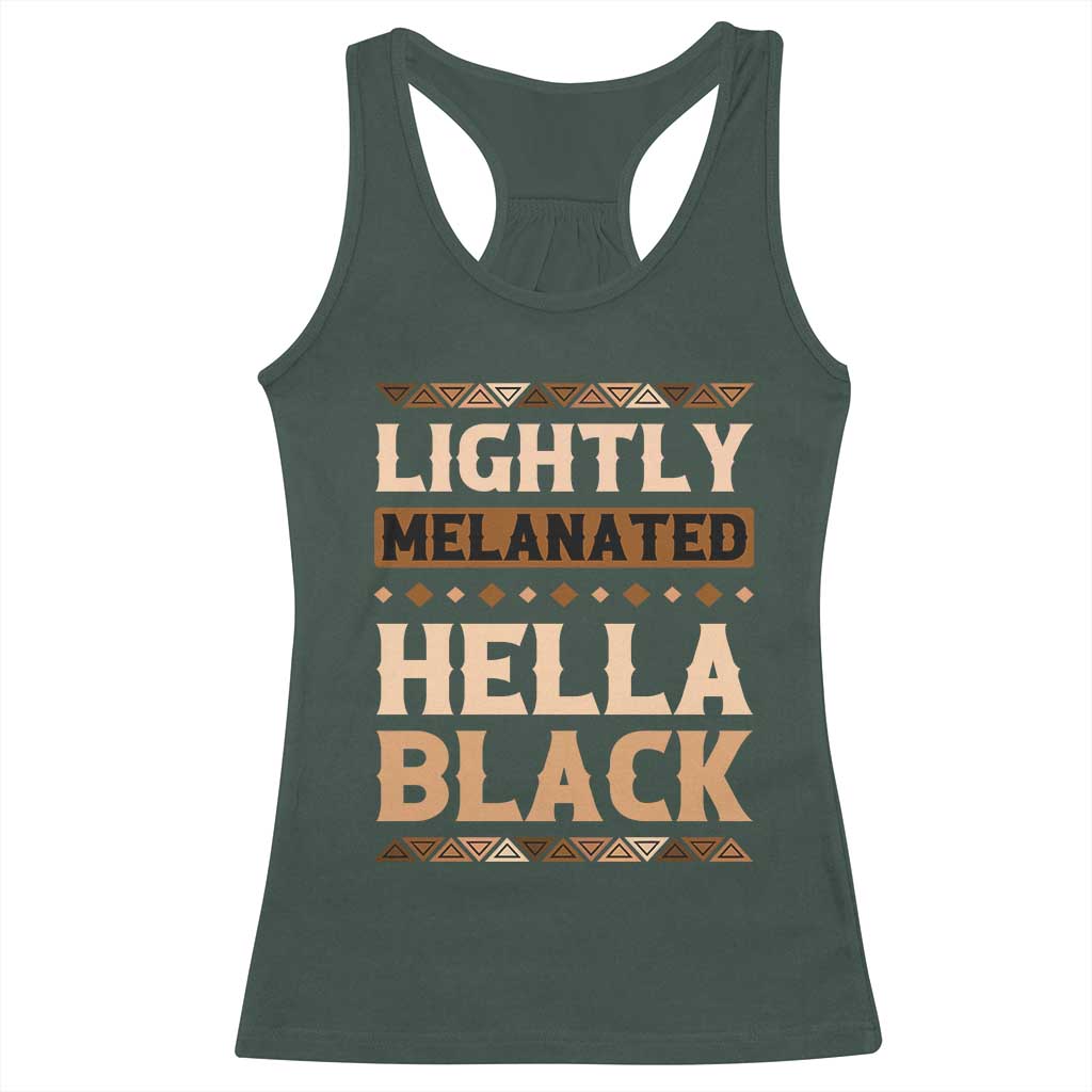 African Melanin Pride Racerback Tank Top Lightly Melanated Hella Black Black History