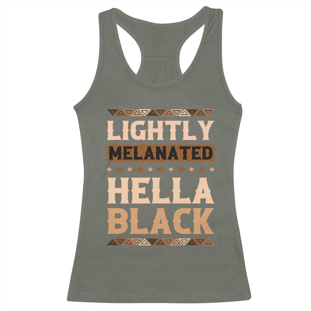 African Melanin Pride Racerback Tank Top Lightly Melanated Hella Black Black History