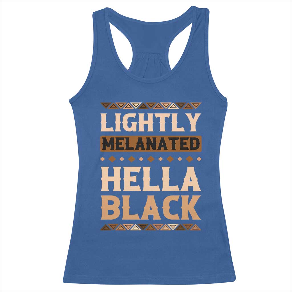 African Melanin Pride Racerback Tank Top Lightly Melanated Hella Black Black History