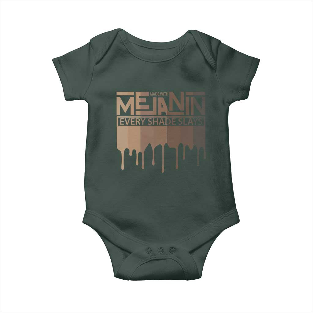 African Melanin Pride Baby Onesie Made With Melanin Every Shade Slays