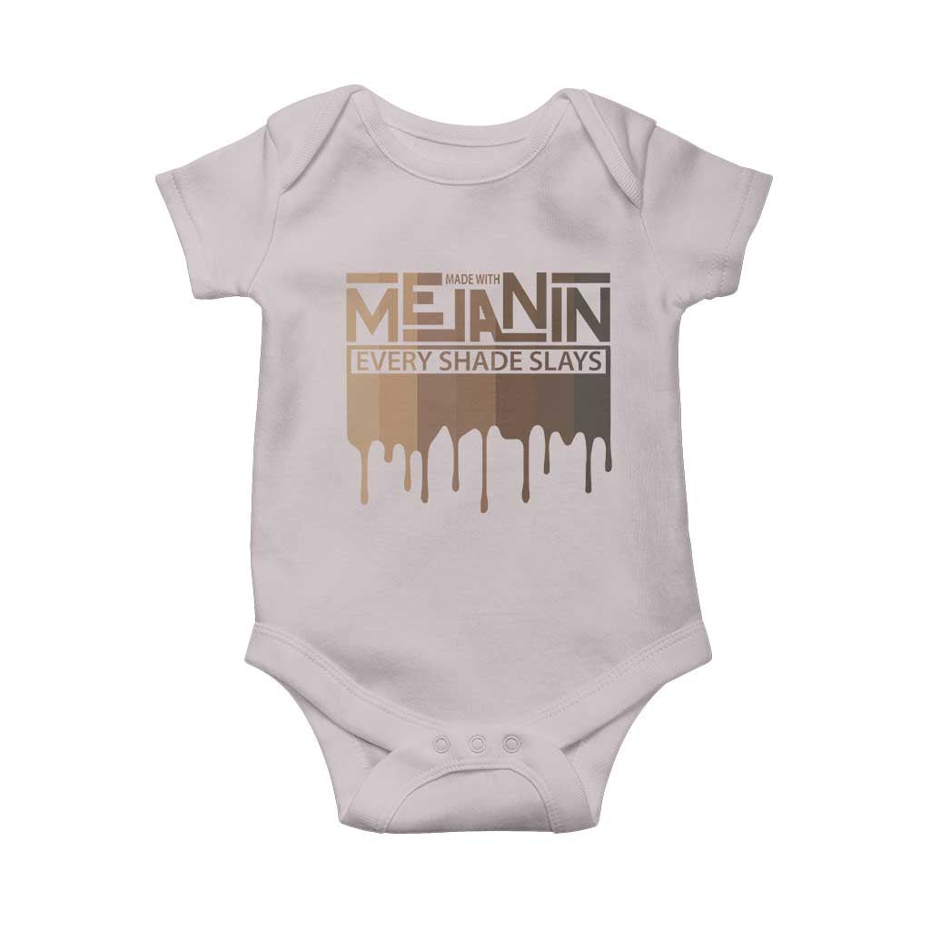 African Melanin Pride Baby Onesie Made With Melanin Every Shade Slays