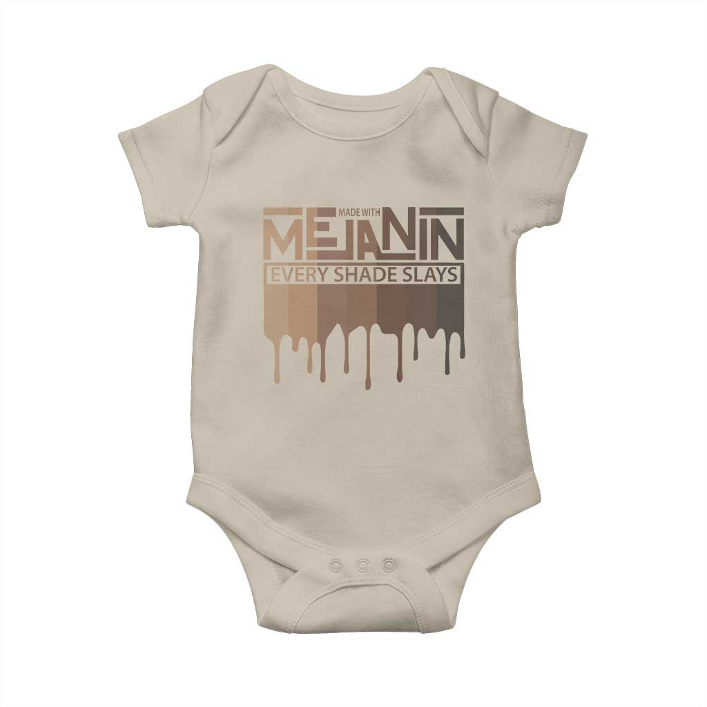 African Melanin Pride Baby Onesie Made With Melanin Every Shade Slays