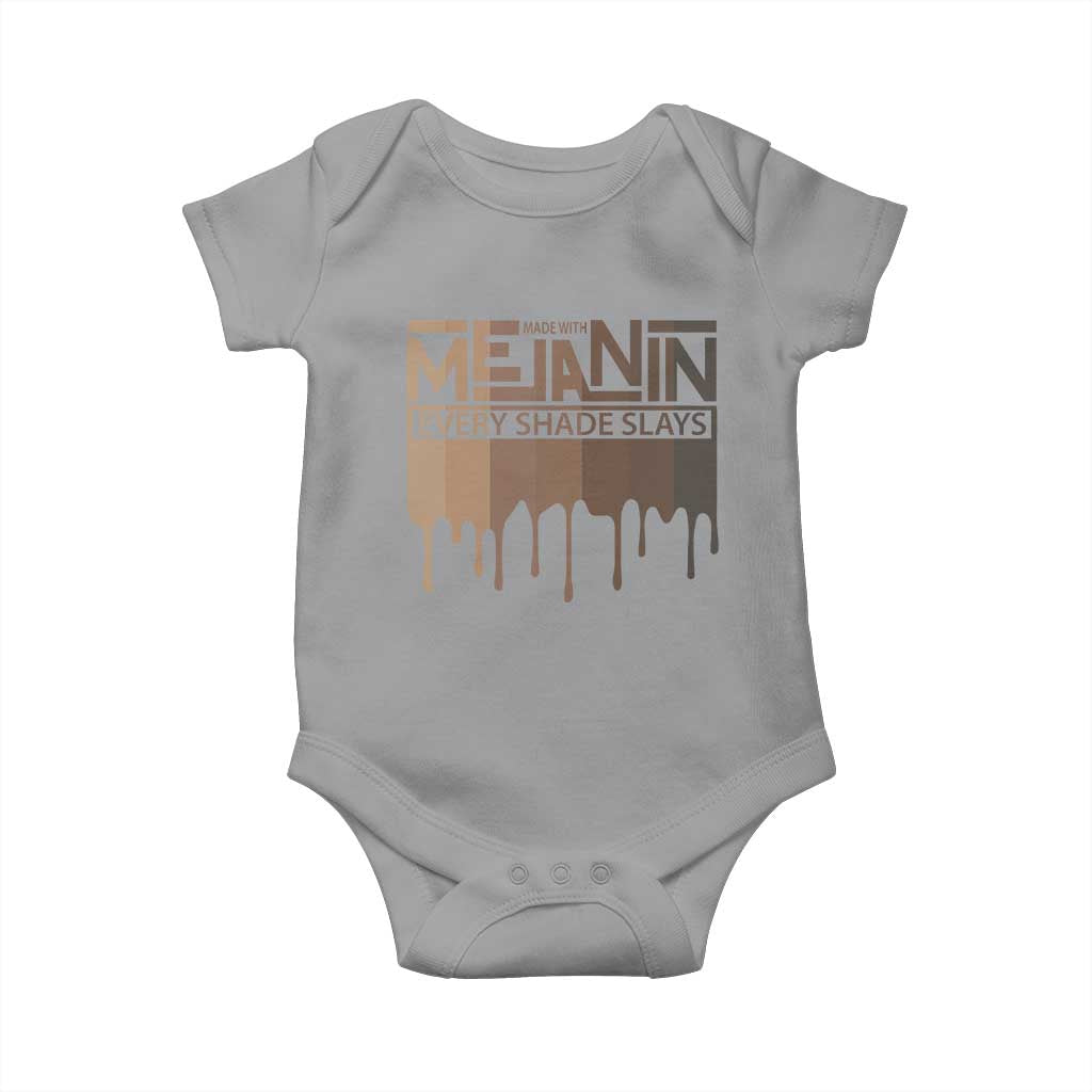 African Melanin Pride Baby Onesie Made With Melanin Every Shade Slays