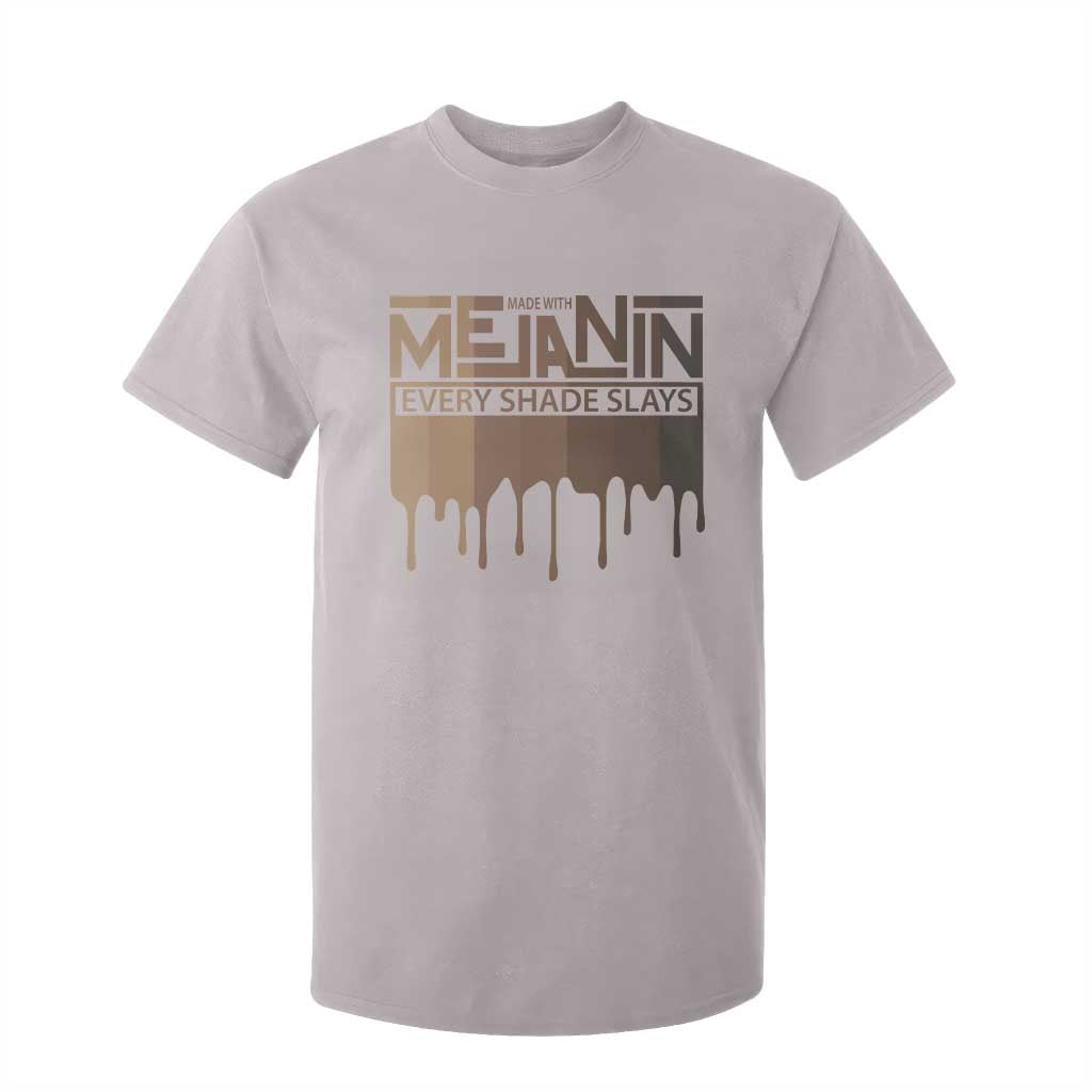 African Melanin Pride T Shirt For Kid Made With Melanin Every Shade Slays