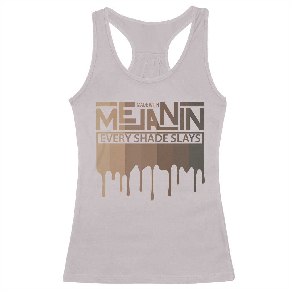 African Melanin Pride Racerback Tank Top Made With Melanin Every Shade Slays