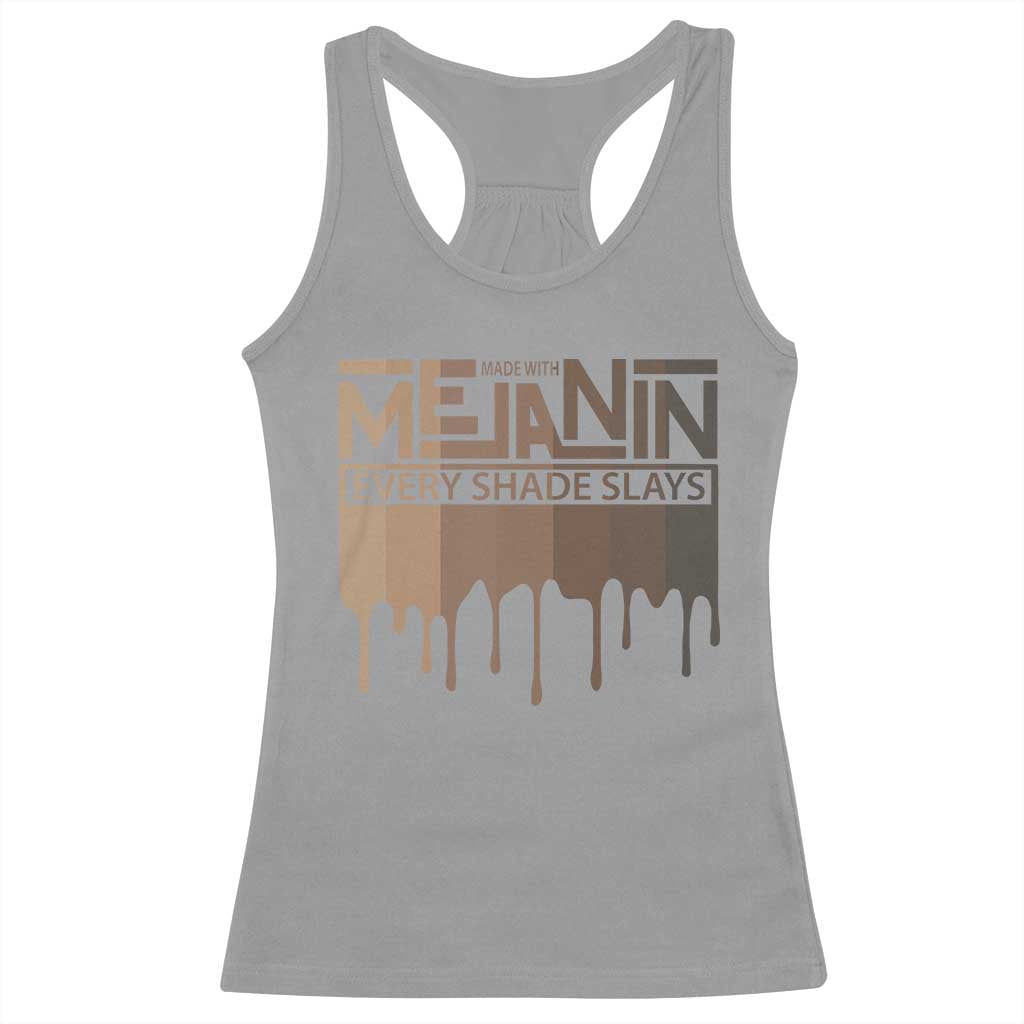 African Melanin Pride Racerback Tank Top Made With Melanin Every Shade Slays