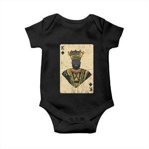 Black Pride African King Card Baby Onesie