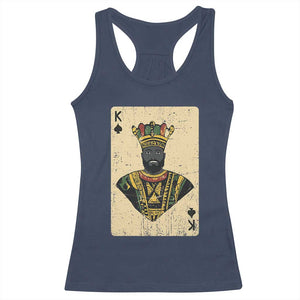 Black Pride African King Card Racerback Tank Top