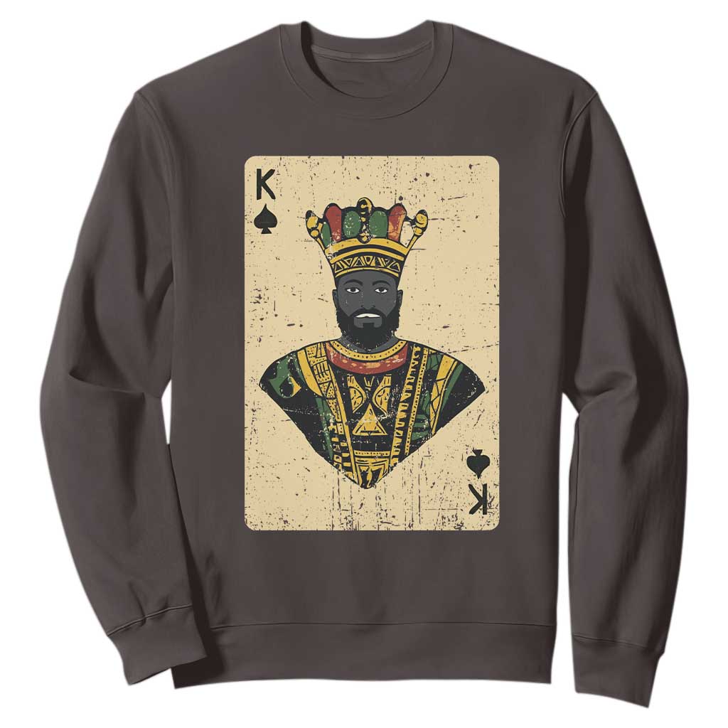 Black Pride African King Card Sweatshirt