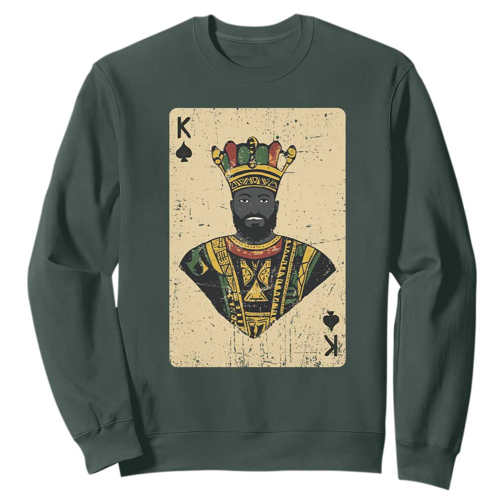 Black Pride African King Card Sweatshirt