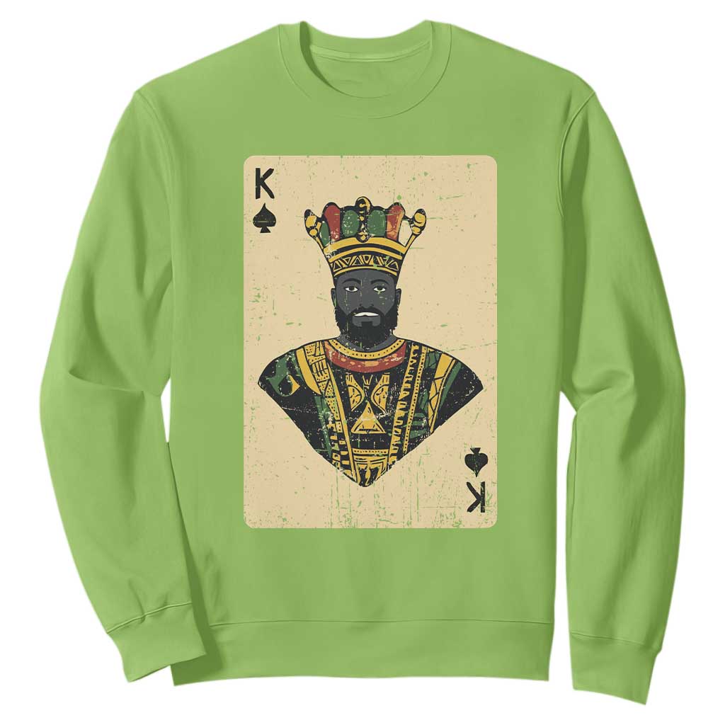 Black Pride African King Card Sweatshirt