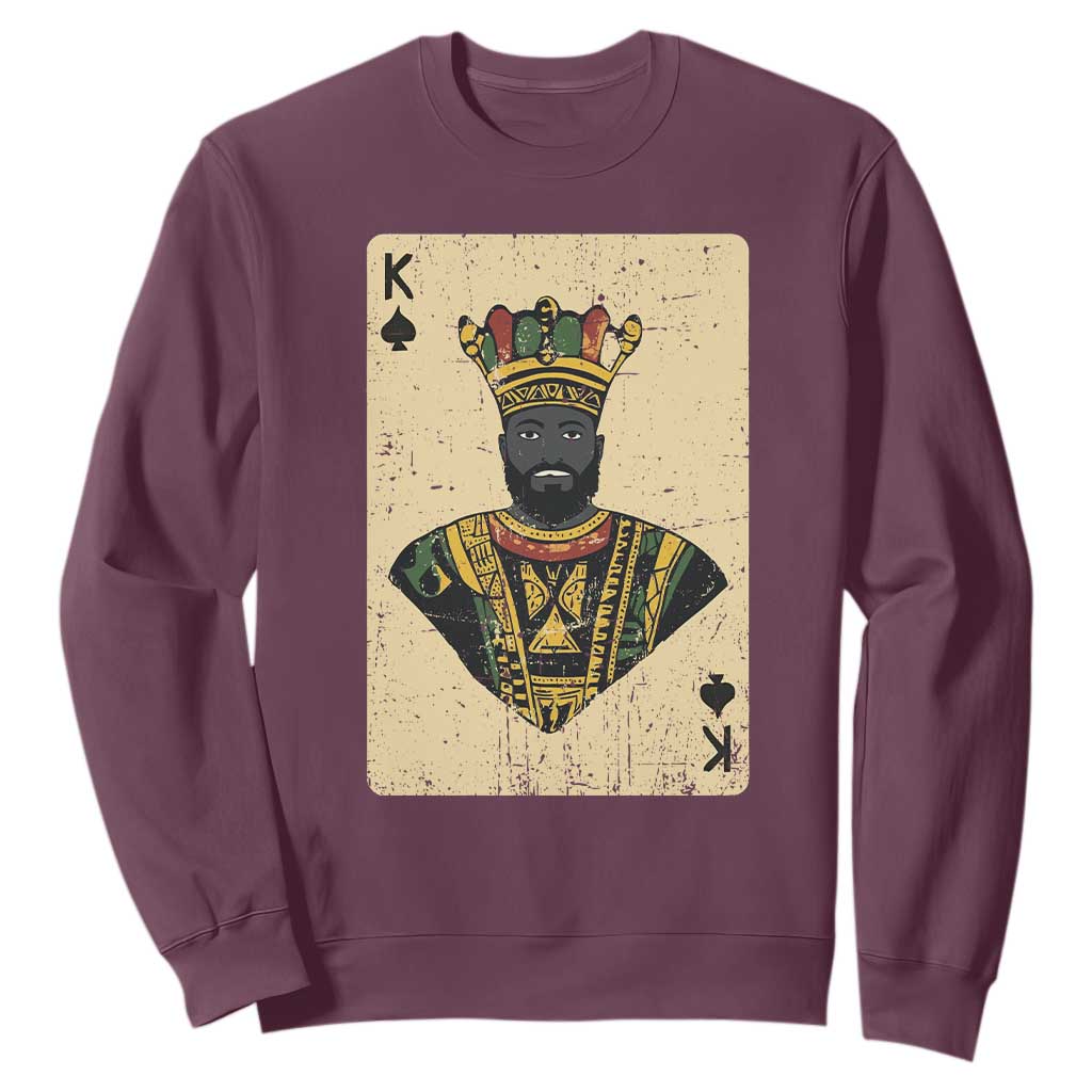 Black Pride African King Card Sweatshirt