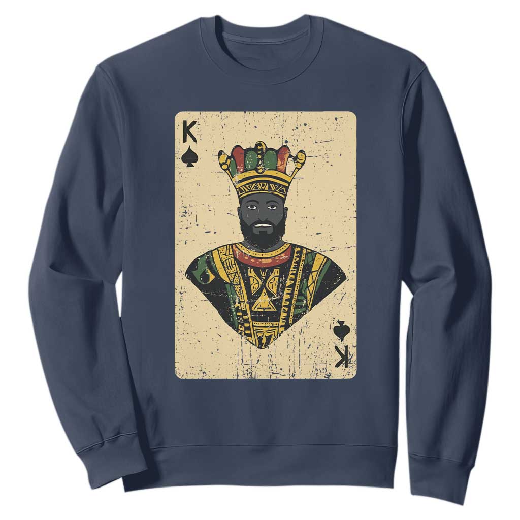 Black Pride African King Card Sweatshirt