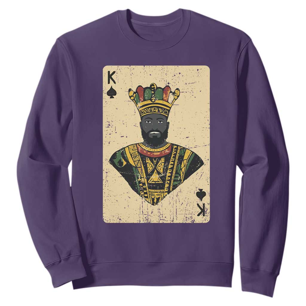 Black Pride African King Card Sweatshirt