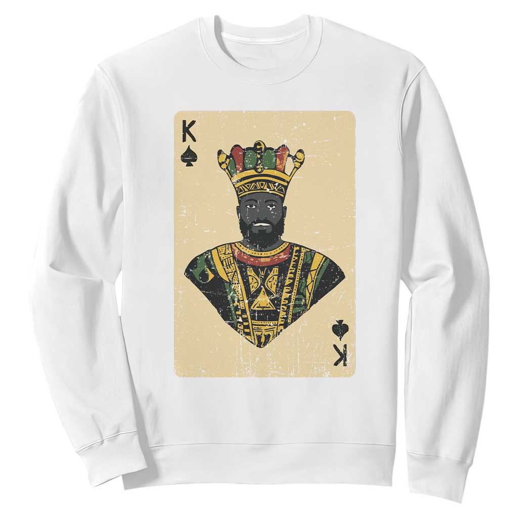 Black Pride African King Card Sweatshirt