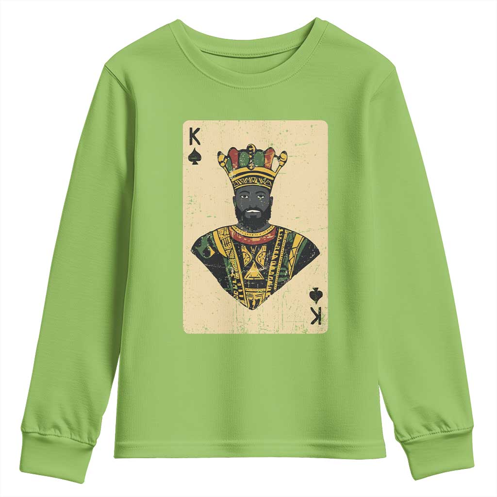 Black Pride African King Card Youth Sweatshirt