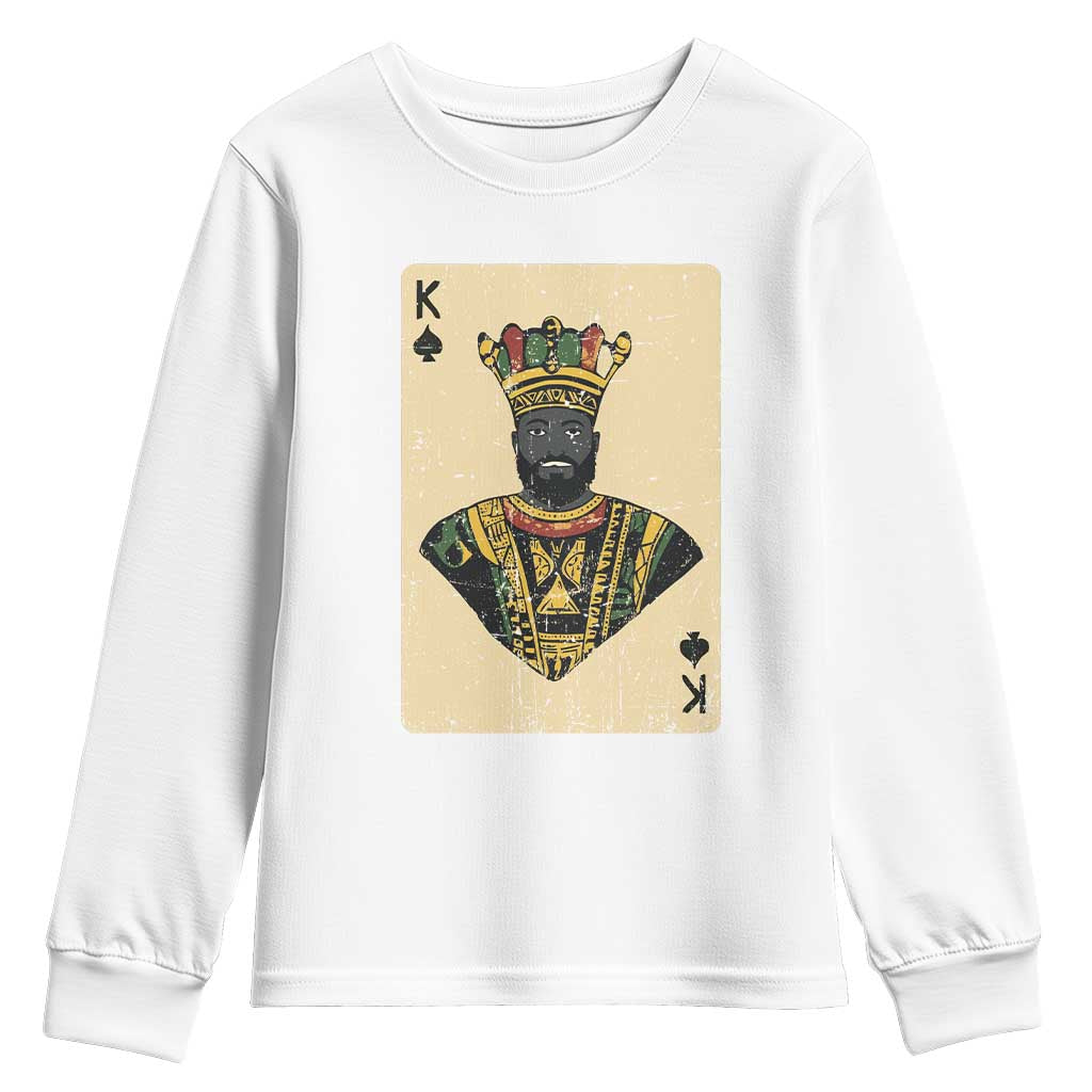 Black Pride African King Card Youth Sweatshirt