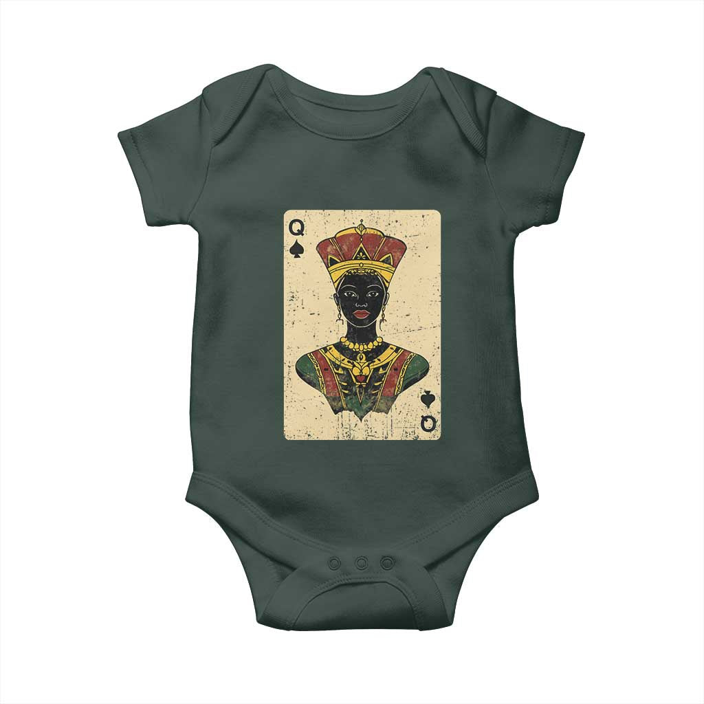 Black Pride African Queen Card Baby Onesie