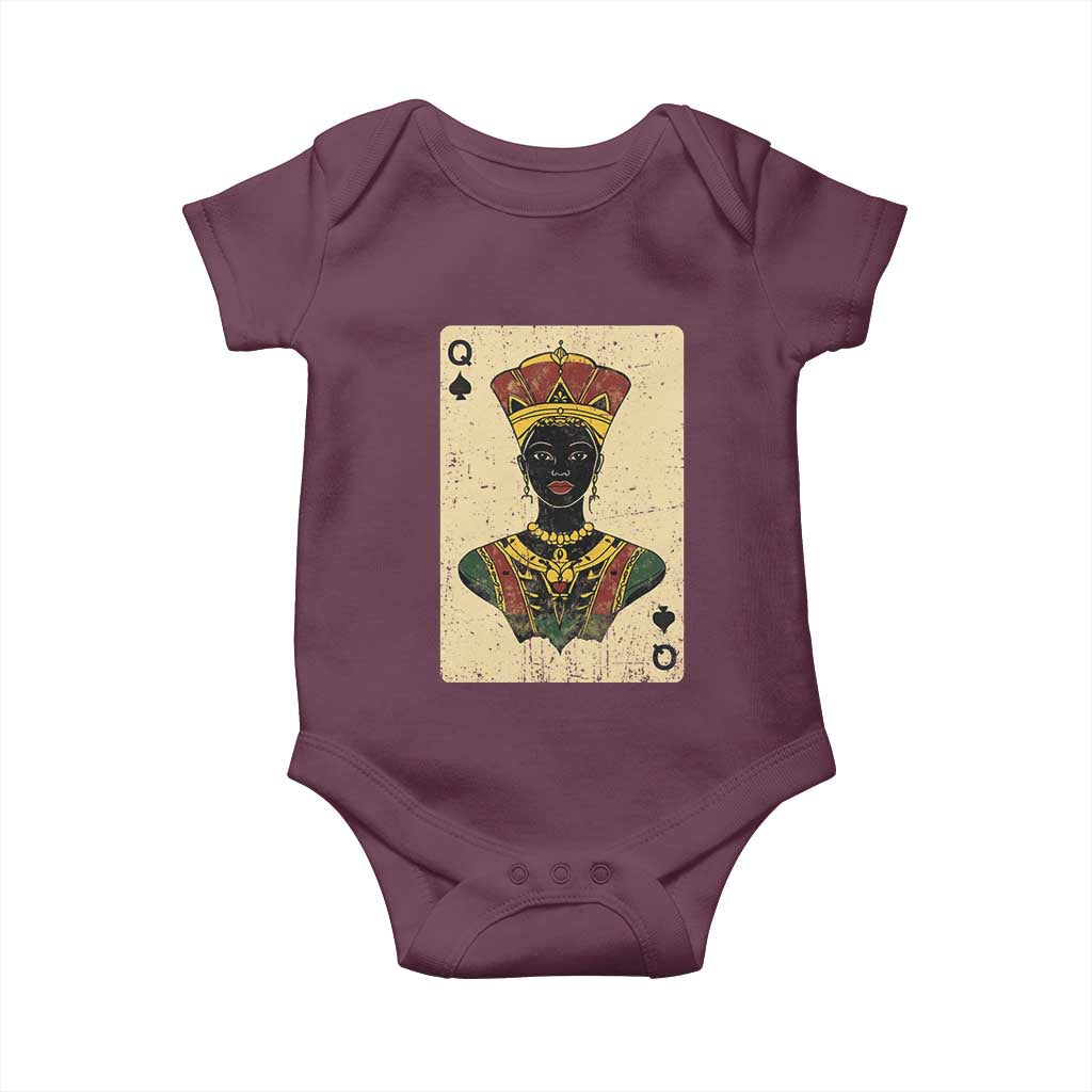 Black Pride African Queen Card Baby Onesie